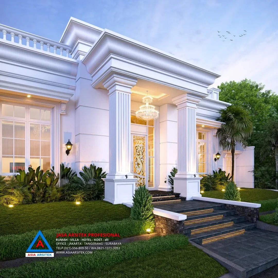 teras Jasa Arsitek Desain Rumah Mewah Klasik di Sawangan Depok, jasa arsitek rumah depok, jasa desain rumah depok, jasa gambar rumah depok