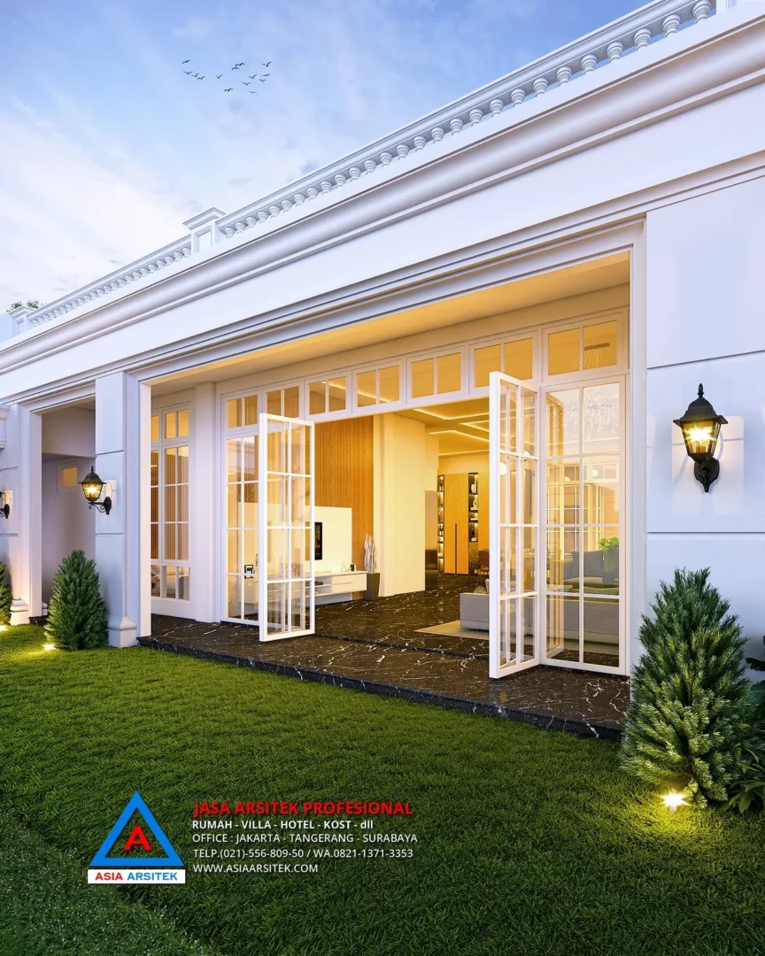 teras samping Jasa Arsitek Desain Rumah Mewah Klasik di Sawangan Depok, jasa arsitek rumah depok, jasa desain rumah depok, jasa gambar rumah depok
