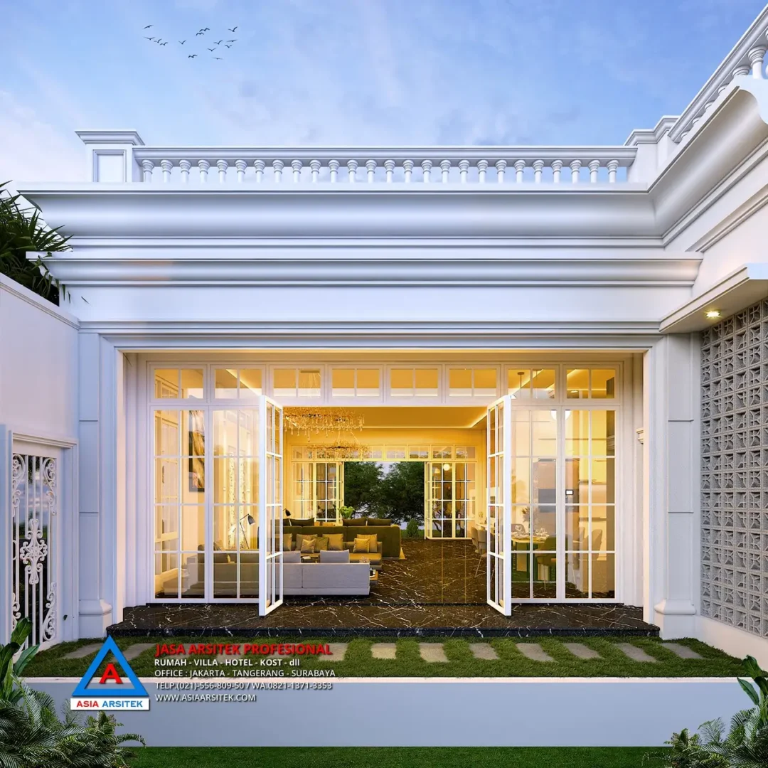 view belakang Jasa Arsitek Desain Rumah Mewah Klasik di Sawangan Depok, jasa arsitek rumah depok, jasa desain rumah depok, jasa gambar rumah depok
