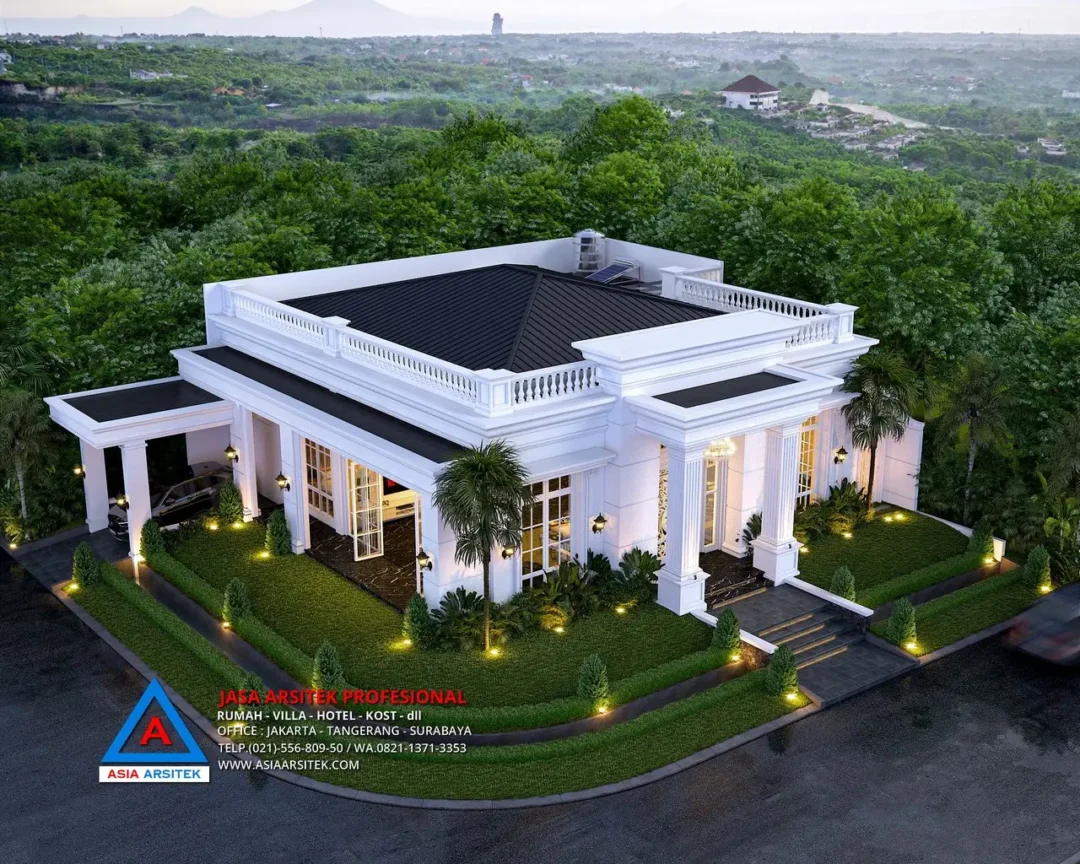 view atas Jasa Arsitek Desain Rumah Mewah Klasik di Sawangan Depok, jasa arsitek rumah depok, jasa desain rumah depok, jasa gambar rumah depok