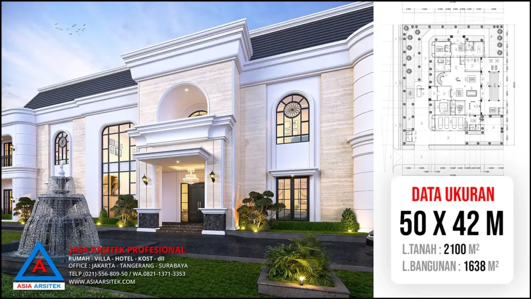 hd Jasa Arsitek Desain Rumah Mewah Mediterania 2 Lantai di Serang, jasa desain rumah serang, jasa arsitek serang banten, jasa arsitek banten
