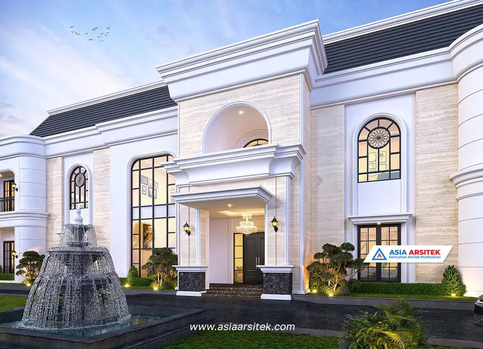 Jasa Arsitek Desain Rumah Mediterania, Jasa Arsitek Desain Rumah Mewah Mediterania 2 Lantai di Serang, jasa desain rumah serang, jasa arsitek serang banten, jasa arsitek banten