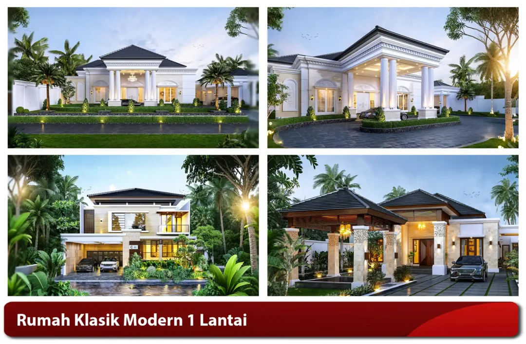 Rumah Klasik Modern 1 Lantai