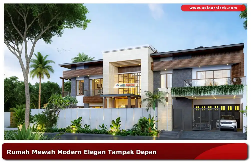 Rumah Mewah Modern Elegan Tampak Depan