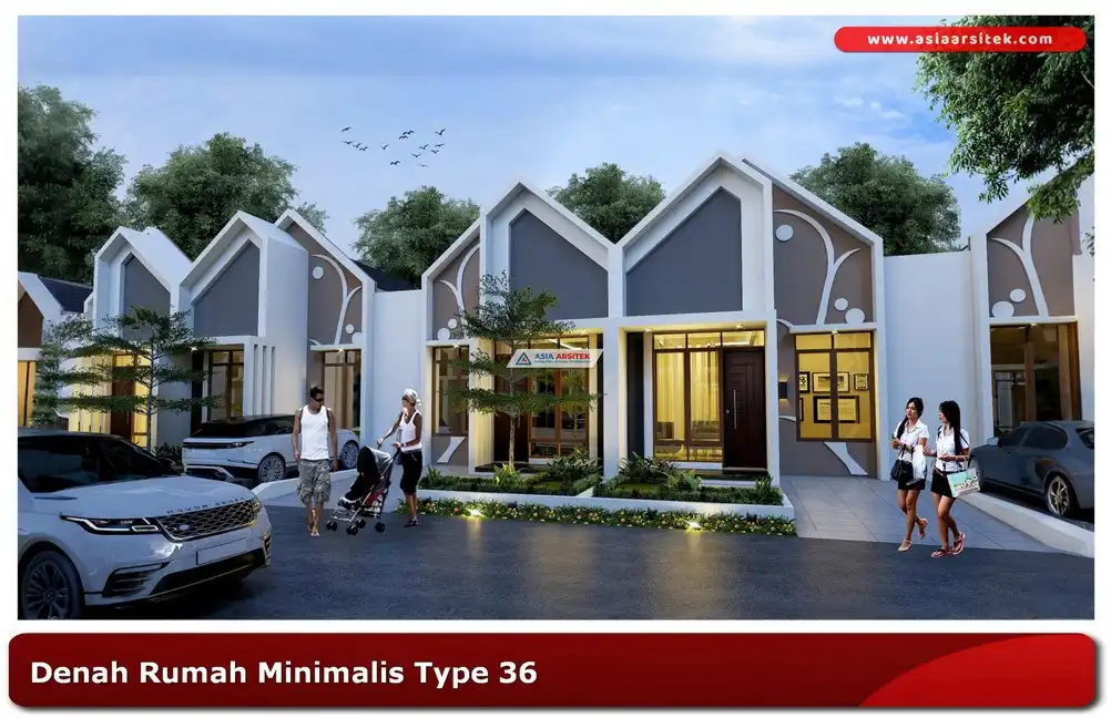 Denah rumah minimalis sederhana type 36