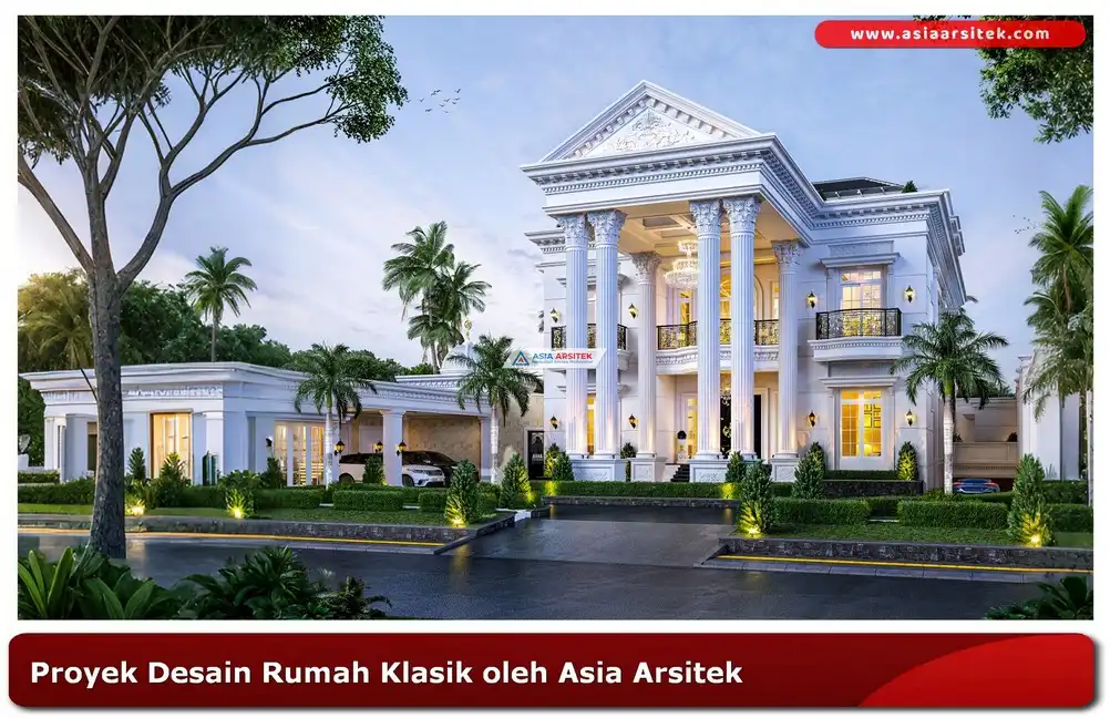 proyek desain rumah klasik di Jakarta Selatan