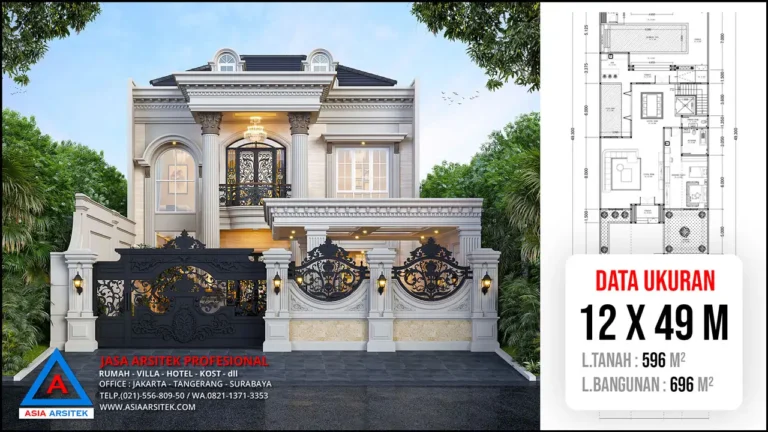 hd Jasa Arsitek Desain Rumah Mewah Klasik 2 Lantai di Tulungagung Jawa Timur
