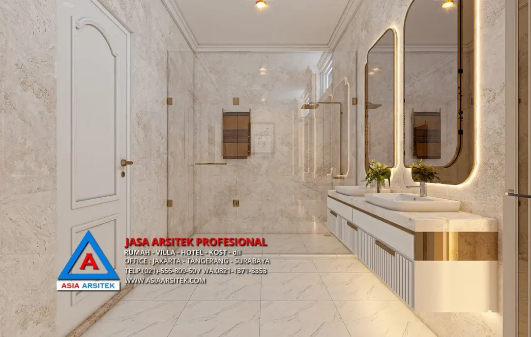 kamar mandi Jasa Arsitek Desain Rumah Mewah Klasik di Jambi Sumatera