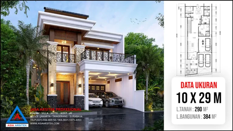 hd Jasa Arsitek Desain Rumah Mewah Tropis 2 Lantai di Bintaro Jakarta Selatan