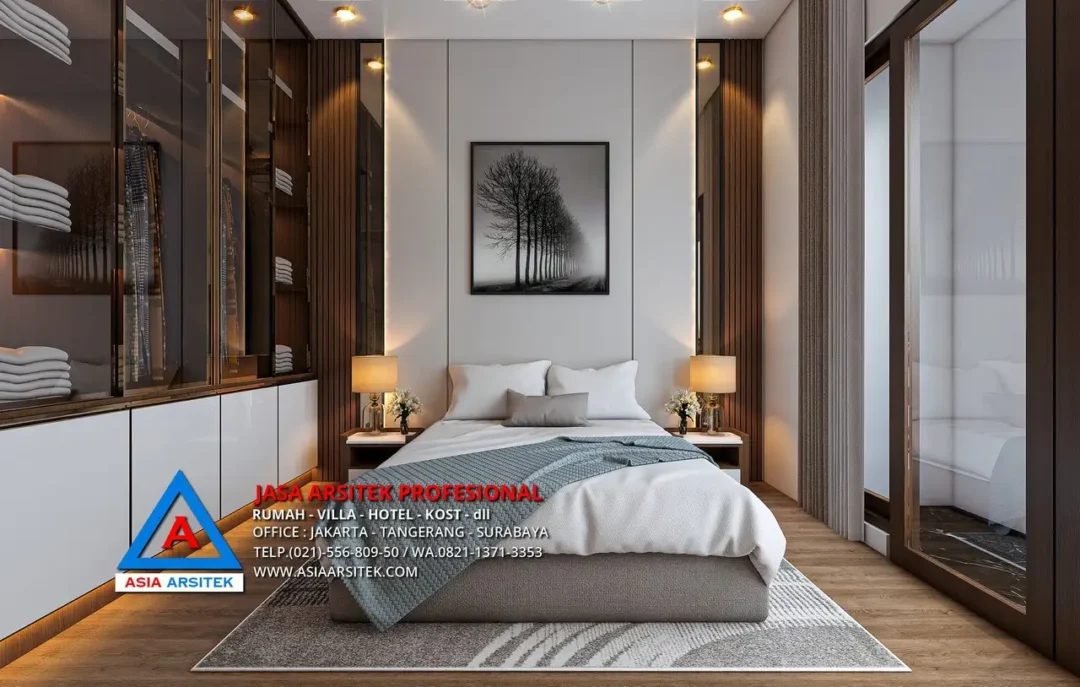 kamar tidur anak Jasa Arsitek Desain Rumah Mewah Tropis 2 Lantai di Bintaro Jakarta Selatan