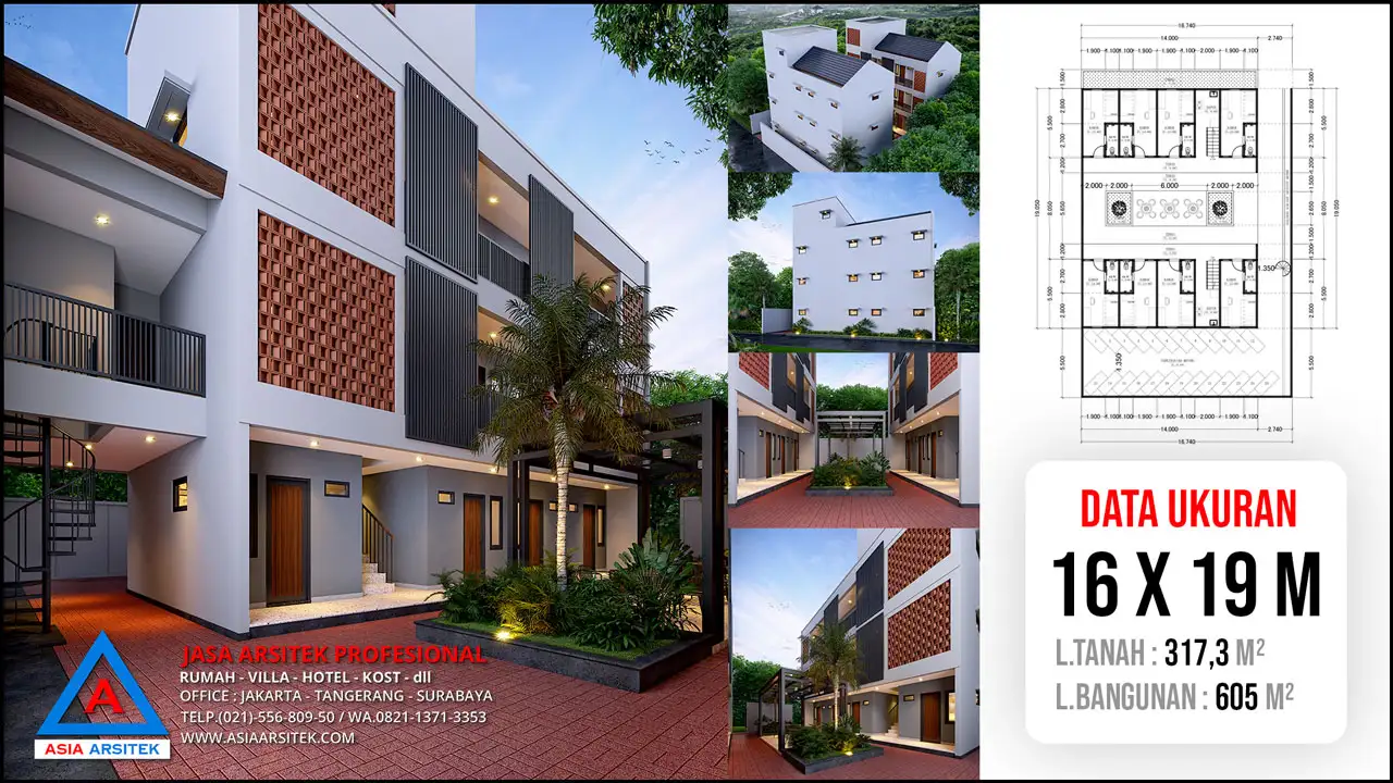 hd Jasa Desain Rumah Kost 4 Lantai di Cisauk Tangerang