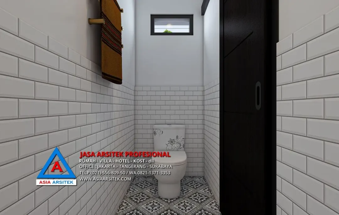 kamar mandi Jasa Desain Rumah Kost 4 Lantai di Cisauk Tangerang