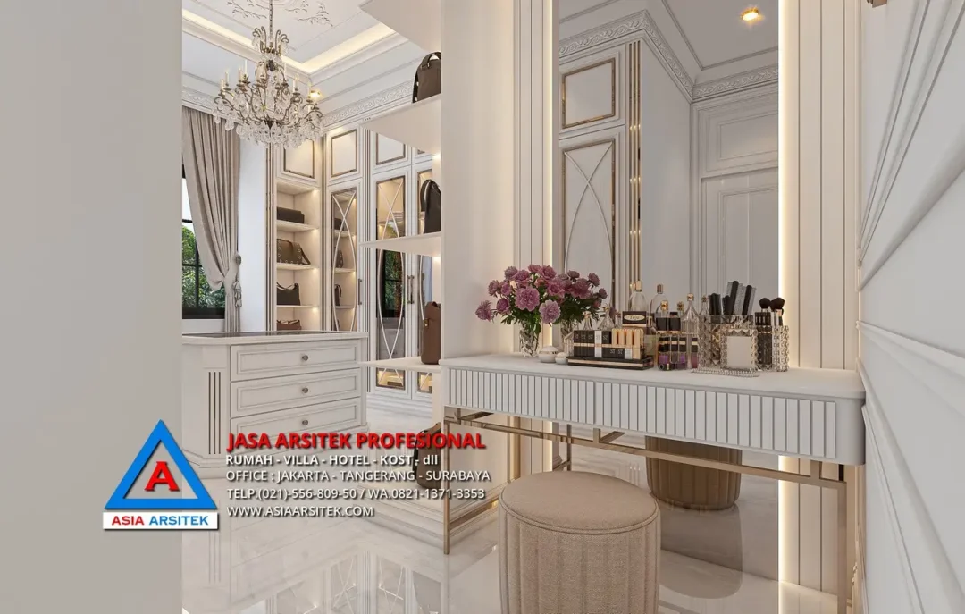 wic utama Jasa Arsitek Desain Rumah Mewah Klasik 3 Lantai di Kelapa Dua Tangerang, jasa desain rumah, jasa arsitek rumah, jasa desain interior, jasa desain rumah tangerang, jasa arsitek rumah tangerang, jasa arsitek tangerang