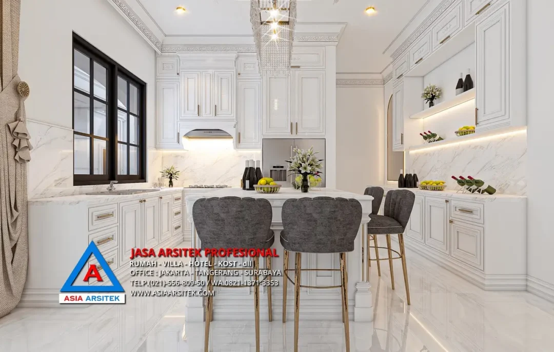 pantry Jasa Arsitek Desain Rumah Mewah Klasik 3 Lantai di Kelapa Dua Tangerang, jasa desain rumah, jasa arsitek rumah, jasa desain interior, jasa desain rumah tangerang, jasa arsitek rumah tangerang, jasa arsitek tangerang