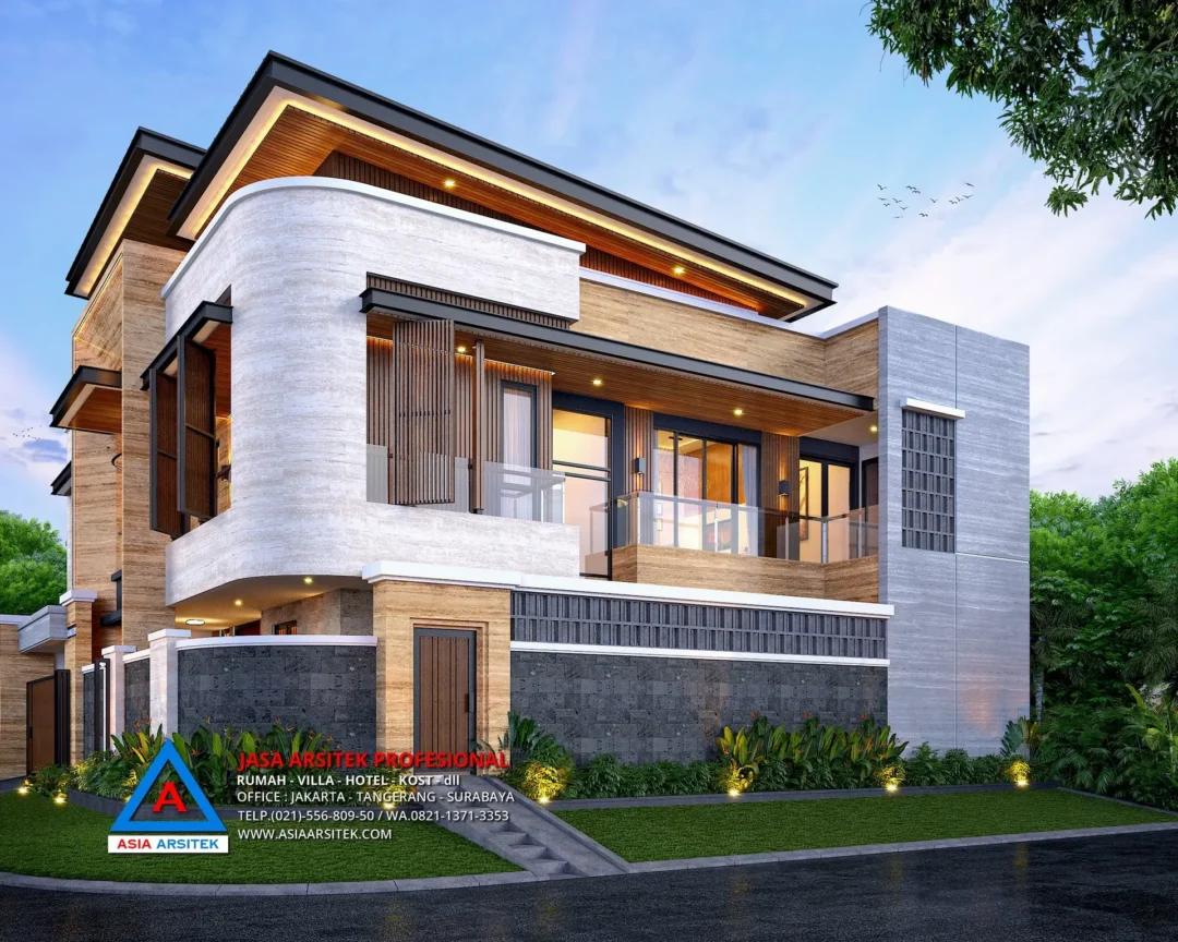 View Samping Kanan Jasa Arsitek Desain Rumah Mewah Tropis Modern 2 Lantai di Tambun Selatan Bekasi, jasa desain rumah, jasa arsitek rumah, jasa desain rumah bekasi, jasa arsitek bekasi, jasa arsitek rumah bekasi, jasa desain arsitek
