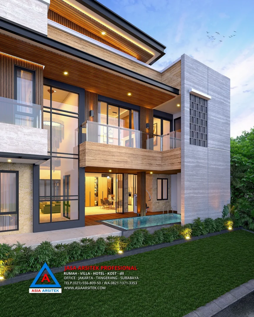 View Samping Jasa Arsitek Desain Rumah Mewah Tropis Modern 2 Lantai di Tambun Selatan Bekasi, jasa desain rumah, jasa arsitek rumah, jasa desain rumah bekasi, jasa arsitek bekasi, jasa arsitek rumah bekasi, jasa desain arsitek