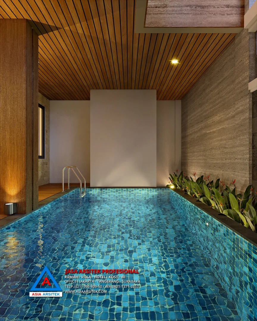 Kolam Renang Jasa Arsitek Desain Rumah Mewah Tropis Modern 2 Lantai di Tambun Selatan Bekasi, jasa desain rumah, jasa arsitek rumah, jasa desain rumah bekasi, jasa arsitek bekasi, jasa arsitek rumah bekasi, jasa desain arsitek