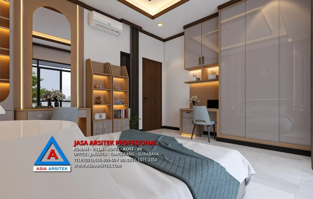 kamar tidur cewe Jasa Arsitek Desain Rumah Mewah Tropis Modern 2 Lantai di Tambun Selatan Bekasi, jasa desain rumah, jasa arsitek rumah, jasa desain rumah bekasi, jasa arsitek bekasi, jasa arsitek rumah bekasi, jasa desain arsitek