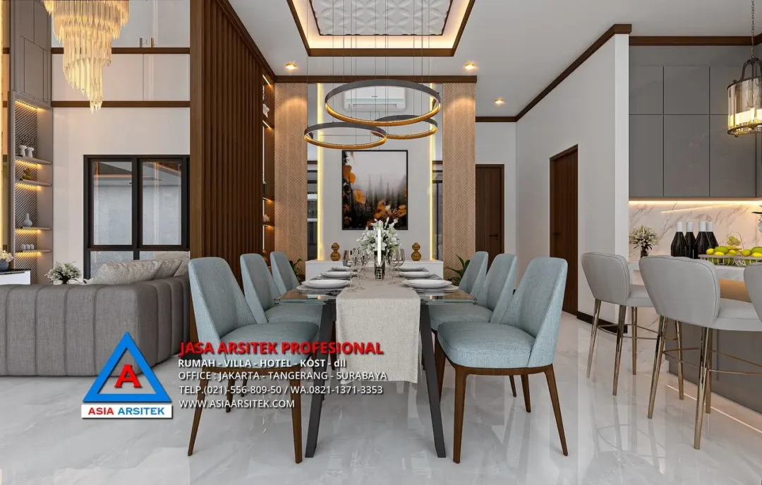 ruang makan Jasa Arsitek Desain Rumah Mewah Tropis Modern 2 Lantai di Tambun Selatan Bekasi, jasa desain rumah, jasa arsitek rumah, jasa desain rumah bekasi, jasa arsitek bekasi, jasa arsitek rumah bekasi, jasa desain arsitek