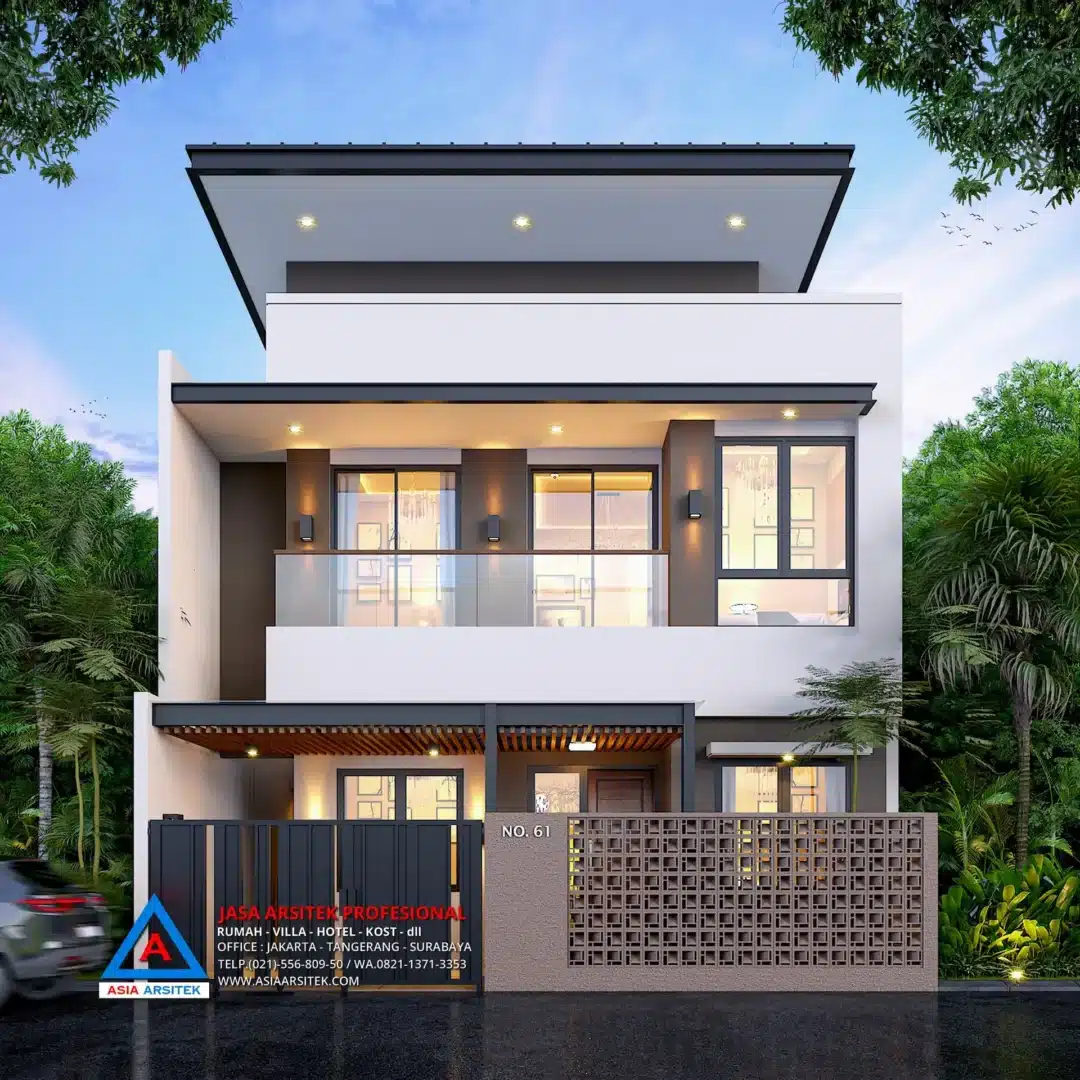 Tampak Depan Jasa Arsitek Desain Rumah Minimalis 2 Lantai di Bekasi Barat, jasa desain rumah, jasa arsitek rumah, jasa desain rumah bekasi, jasa arsitek bekasi, jasa arsitek rumah bekasi, jasa desain arsitek