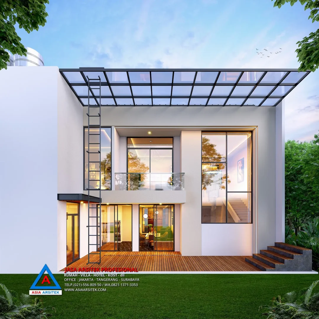 View Belakang Jasa Arsitek Desain Rumah Minimalis 2 Lantai di Cibubur, jasa desain rumah, jasa arsitek rumah, jasa desain rumah cibubur, jasa arsitek cibubur, jasa arsitek rumah cibubur, jasa desain arsitek