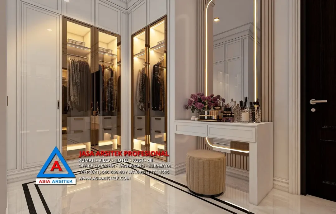 wic kamar utama Jasa Desain Rumah Tropis 2 Lantai di Cipayung Jakarta Timur, jasa desain rumah, jasa arsitek rumah, jasa desain interior, jasa desain rumah Jakarta Timur, jasa arsitek rumah Jakarta Timur, jasa arsitek Jakarta Timur