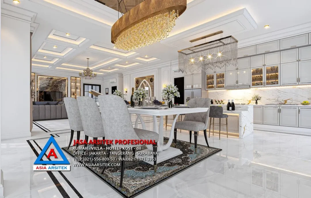 ruang makan Jasa Desain Rumah Tropis 2 Lantai di Cipayung Jakarta Timur, jasa desain rumah, jasa arsitek rumah, jasa desain interior, jasa desain rumah Jakarta Timur, jasa arsitek rumah Jakarta Timur, jasa arsitek Jakarta Timur