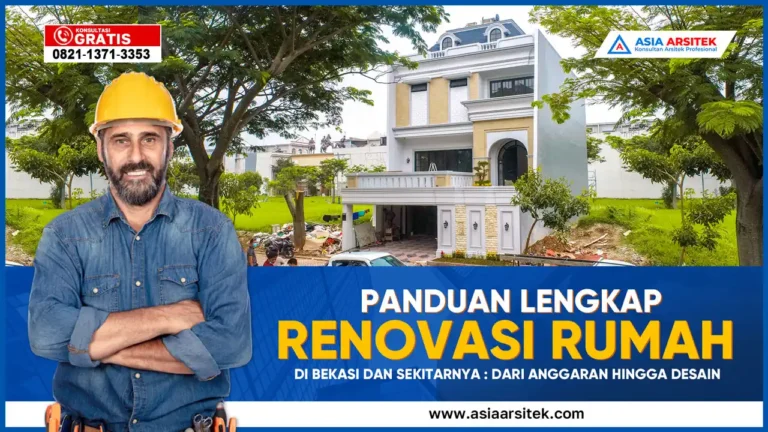 Panduan Lengkap Renovasi Rumah di Bekasi – Proses renovasi rumah dua lantai di Bekasi dengan sentuhan modern dan tim kontraktor berpengalaman.