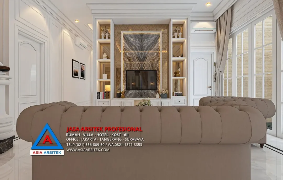 ruang keluarga Jasa Arsitek Desain Rumah Klasik 2 Lantai di Kebon Jeruk Jakarta Barat, jasa desain rumah, jasa arsitek rumah, jasa desain interior, jasa desain rumah Jakarta Barat, jasa arsitek rumah Jakarta Barat, jasa arsitek Jakarta Barat 