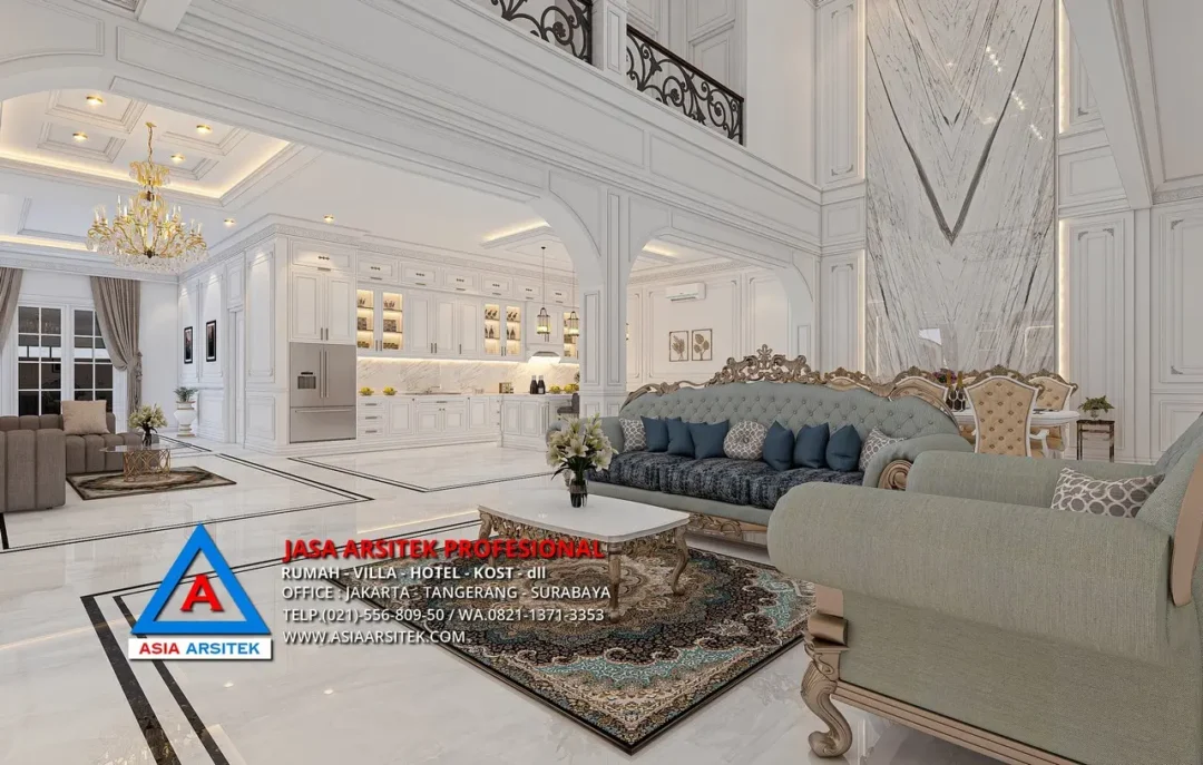ruang bersama Jasa Arsitek Desain Rumah Klasik 2 Lantai di Tambun Bekasi, jasa desain rumah, jasa arsitek rumah, jasa desain interior, jasa desain rumah Bekasi, jasa arsitek rumah Bekasi, jasa arsitek Bekasi