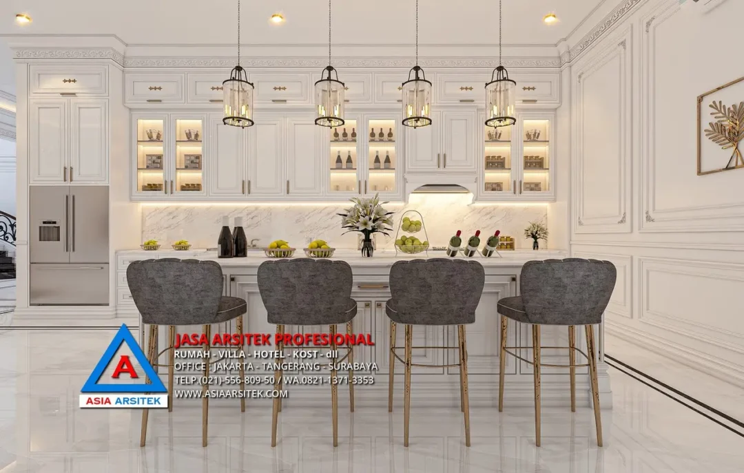 pantry Jasa Arsitek Desain Rumah Klasik 2 Lantai di Tambun Bekasi, jasa desain rumah, jasa arsitek rumah, jasa desain interior, jasa desain rumah Bekasi, jasa arsitek rumah Bekasi, jasa arsitek Bekasi