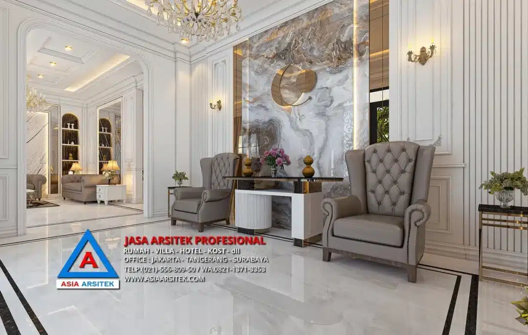 area foyer Jasa Arsitek Desain Rumah Klasik 4 Lantai di Kelapa Gading Jakarta Utara, jasa desain rumah, jasa arsitek rumah, jasa desain interior, jasa desain rumah Jakarta Utara, jasa arsitek rumah Jakarta Utara, jasa arsitek Jakarta Utara