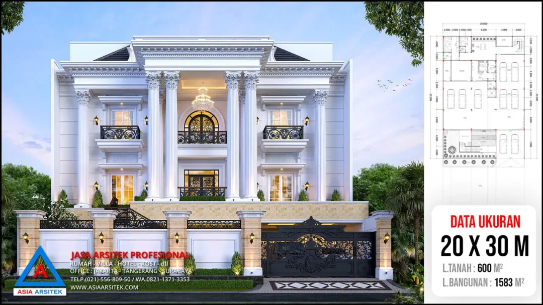 Jasa Arsitek Desain Rumah Klasik 4 Lantai di Kelapa Gading Jakarta Utara, jasa desain rumah, jasa arsitek rumah, jasa desain interior, jasa desain rumah Jakarta Utara, jasa arsitek rumah Jakarta Utara, jasa arsitek Jakarta Utara