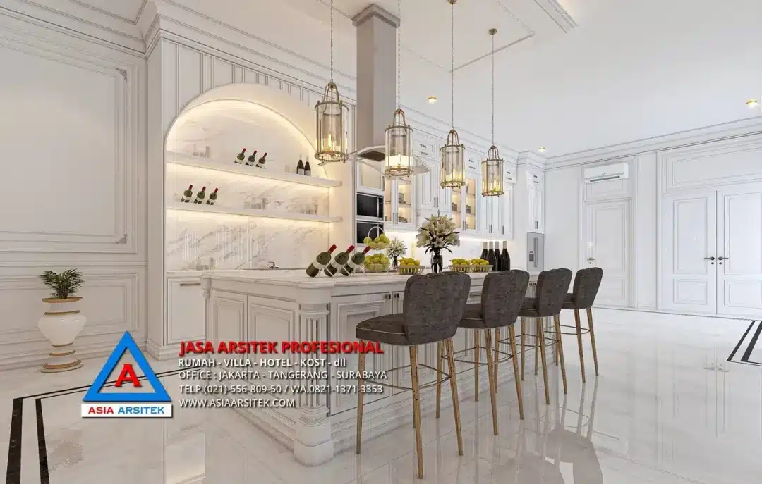 ruang pantry Jasa Arsitek Desain Rumah Klasik 4 Lantai di Kelapa Gading Jakarta Utara, jasa desain rumah, jasa arsitek rumah, jasa desain interior, jasa desain rumah Jakarta Utara, jasa arsitek rumah Jakarta Utara, jasa arsitek Jakarta Utara