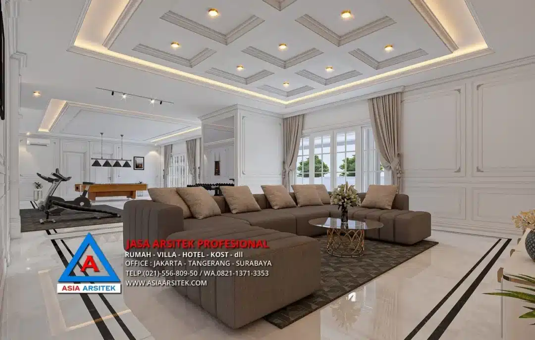 ruang serbaguna Jasa Arsitek Desain Rumah Klasik 4 Lantai di Kelapa Gading Jakarta Utara, jasa desain rumah, jasa arsitek rumah, jasa desain interior, jasa desain rumah Jakarta Utara, jasa arsitek rumah Jakarta Utara, jasa arsitek Jakarta Utara
