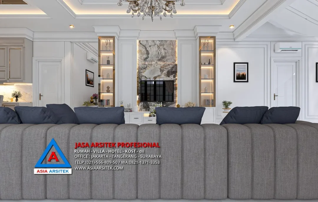 ruang keluarga Jasa Arsitek Desain Rumah Mediterania 2 Lantai di Pesanggrahan Jakarta Selatan, jasa desain rumah, jasa arsitek rumah, jasa desain interior, jasa desain rumah Jakarta Selatan, jasa arsitek rumah Jakarta Selatan, jasa arsitek Jakarta Selatan