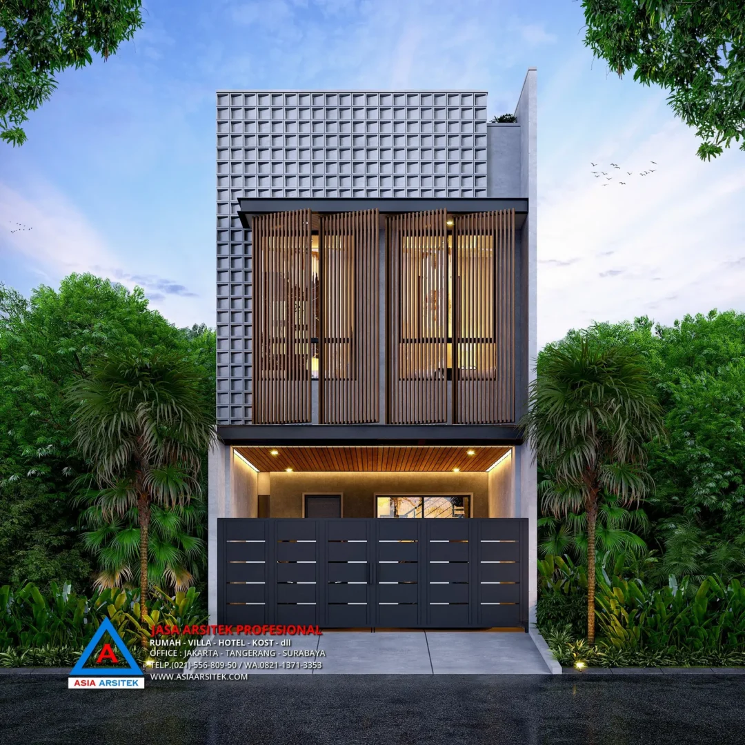 tampak depan Jasa Arsitek Desain Rumah Minimalis 3 Lantai di Kalideres Jakarta Barat, jasa desain rumah, jasa arsitek rumah, jasa desain interior, jasa desain rumah Jakarta Barat, jasa arsitek rumah Jakarta Barat, jasa arsitek Jakarta Barat