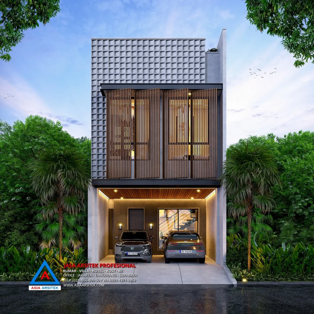 view depan Jasa Arsitek Desain Rumah Minimalis 3 Lantai di Kalideres Jakarta Barat, jasa desain rumah, jasa arsitek rumah, jasa desain interior, jasa desain rumah Jakarta Barat, jasa arsitek rumah Jakarta Barat, jasa arsitek Jakarta Barat