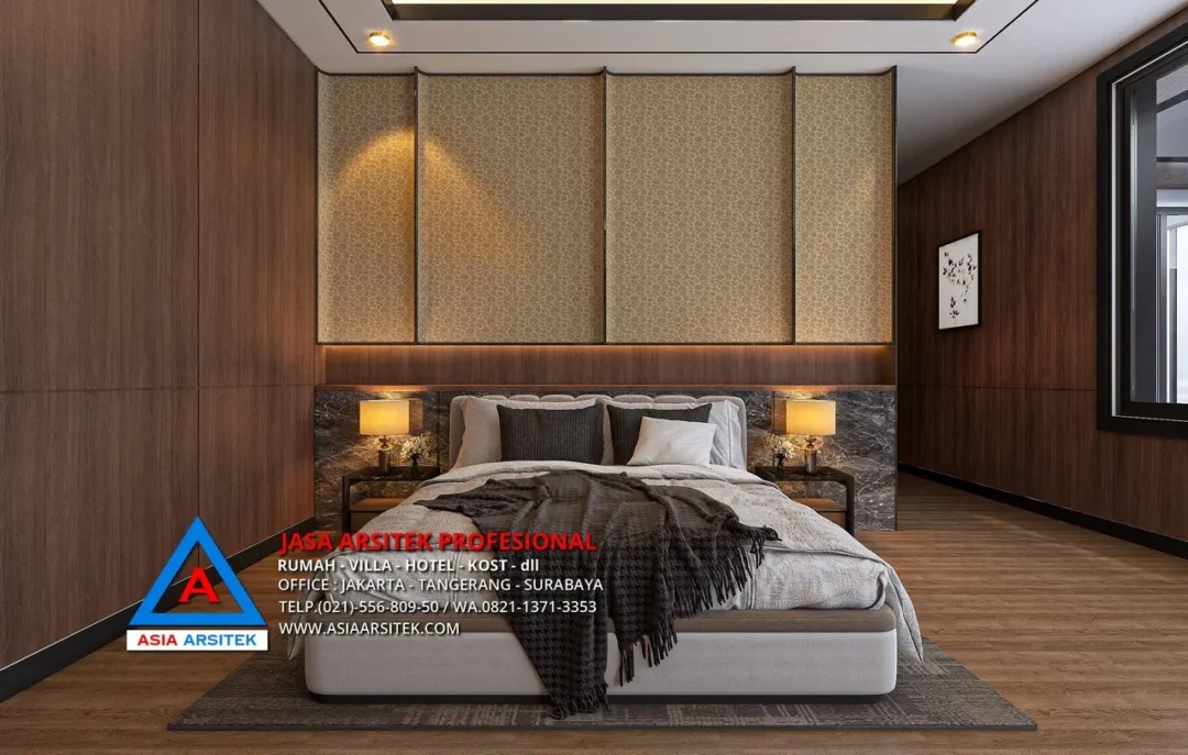 kamar utama Jasa Arsitek Desain Rumah Modern 2 Lantai di BSD, jasa desain rumah, jasa arsitek rumah, jasa desain interior, jasa desain rumah BSD, jasa arsitek rumah BSD, jasa arsitek BSD