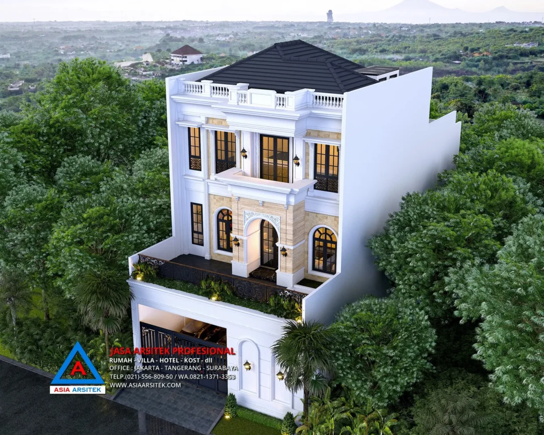 view atas Jasa Arsitek Desain Rumah Tropis 3 Lantai di Sunter Jakarta Utara, jasa desain rumah, jasa arsitek rumah, jasa desain interior, jasa desain rumah Sunter Jakarta Utara, jasa arsitek rumah Sunter Jakarta Utara, jasa arsitek Sunter Jakarta Utara
