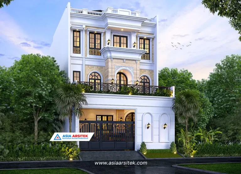 Jasa Arsitek Desain Rumah Tropis 3 Lantai di Sunter Jakarta Utara