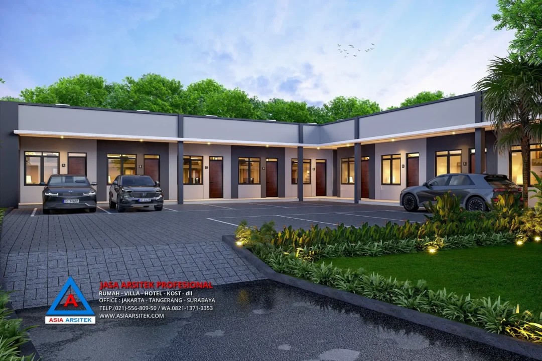 Tampak depan Jasa Desain Rumah Kost 1 Lantai di Palmerah Jakarta Barat, jasa desain rumah kost jakarta barat, jasa desain rumah kost, contoh desain kos kosan, contoh desain kos kosan minimalis, contoh desain kos kosan sederhana, contoh desain rumah kost, contoh desain rumah kost 2 lantai, desain bangunan kost minimalis, asia arsitek jasa arsitek desain rumah villa kost hotel, arsitek rumah kost,