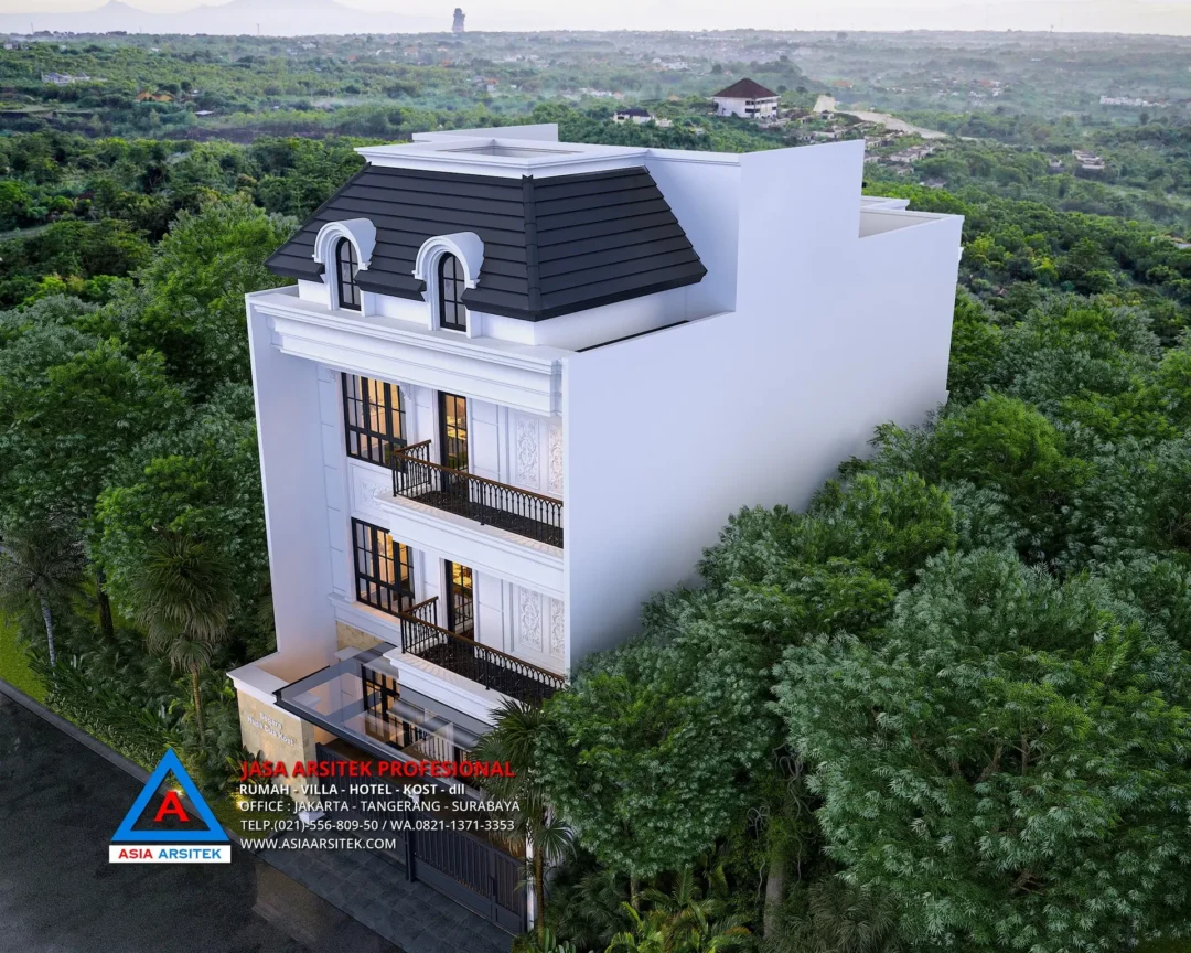 tampak atas Jasa Desain Rumah Kost 3 Lantai di Nusa Dua Bali, jasa desain rumah kost bali, jasa desain rumah kost, contoh desain kos kosan, contoh desain kos kosan minimalis, contoh desain kos kosan sederhana, contoh desain rumah kost, contoh desain rumah kost 2 lantai, desain bangunan kost minimalis, asia arsitek jasa arsitek desain rumah villa kost hotel, arsitek rumah kost,