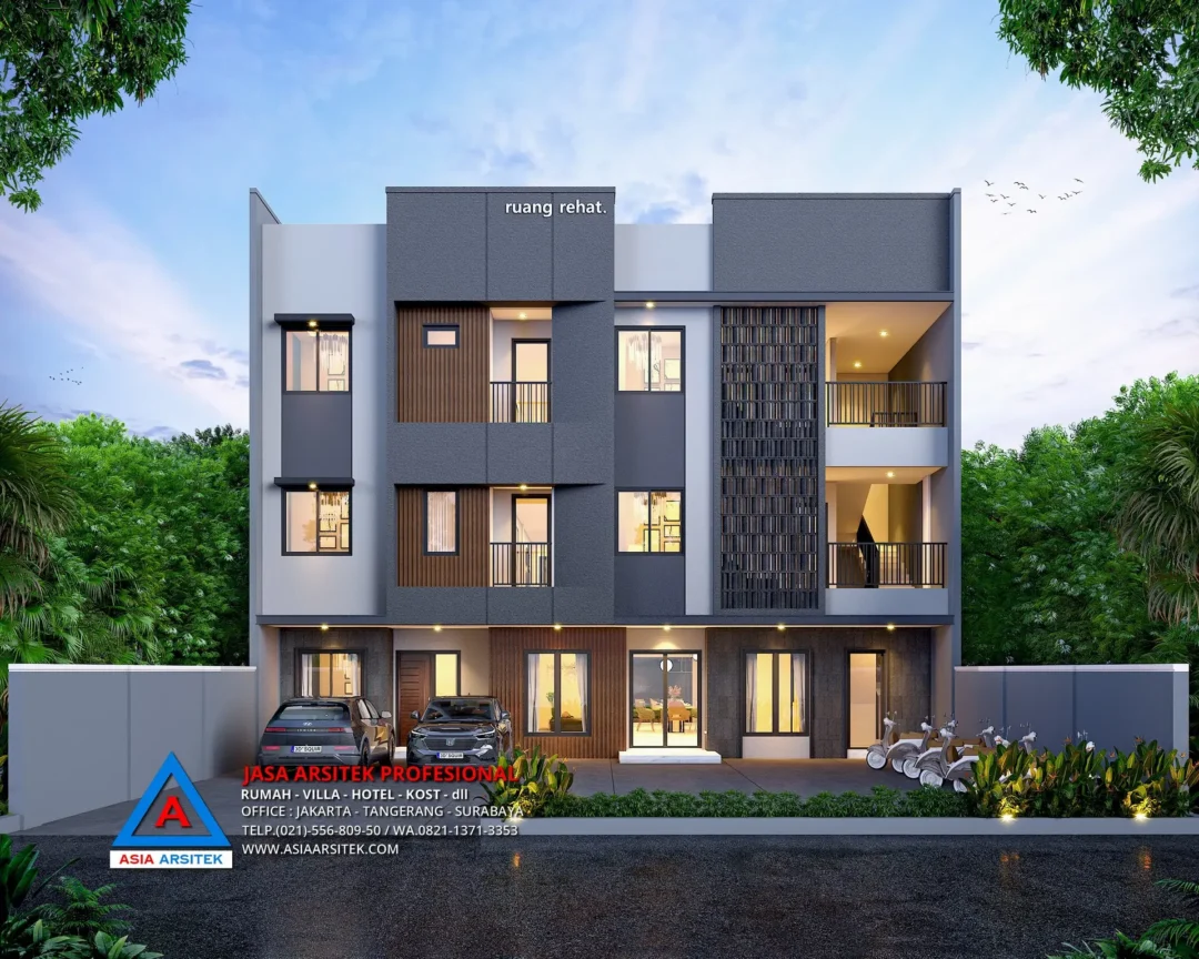 fasad Jasa Desain Rumah Kost 3 Lantai di Rembang Jawa Tengah, jasa desain rumah kost Rembang, jasa desain rumah kost, contoh desain kos kosan, contoh desain kos kosan minimalis, contoh desain kos kosan sederhana, contoh desain rumah kost, contoh desain rumah kost 2 lantai, desain bangunan kost minimalis, asia arsitek jasa arsitek desain rumah villa kost hotel, arsitek rumah kost,