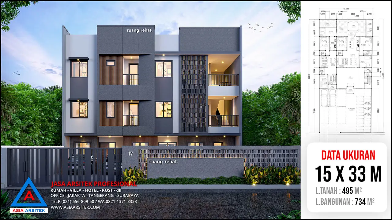 Jasa Desain Rumah Kost 3 Lantai di Rembang Jawa Tengah, jasa desain rumah kost Rembang, jasa desain rumah kost, contoh desain kos kosan, contoh desain kos kosan minimalis, contoh desain kos kosan sederhana, contoh desain rumah kost, contoh desain rumah kost 2 lantai, desain bangunan kost minimalis, asia arsitek jasa arsitek desain rumah villa kost hotel, arsitek rumah kost,