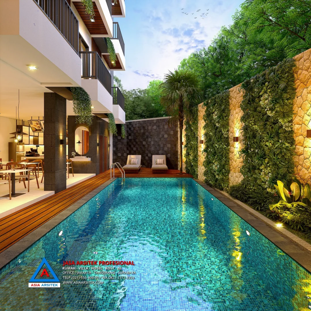 kolam renang Jasa Desain Rumah Kost Kostel 4 Lantai di Bali, jasa desain rumah kost, contoh desain kos kosan, contoh desain kos kosan minimalis, contoh desain kos kosan sederhana, contoh desain rumah kost, contoh desain rumah kost 2 lantai, desain bangunan kost minimalis, asia arsitek jasa arsitek desain rumah villa kost hotel, arsitek rumah kost