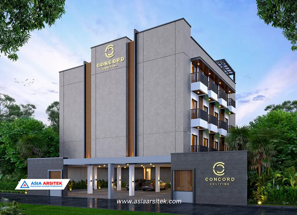 Jasa Desain Rumah Kost Kostel 4 Lantai di Bali, jasa desain rumah kost, contoh desain kos kosan, contoh desain kos kosan minimalis, contoh desain kos kosan sederhana, contoh desain rumah kost, contoh desain rumah kost 2 lantai, desain bangunan kost minimalis, asia arsitek jasa arsitek desain rumah villa kost hotel, arsitek rumah kost