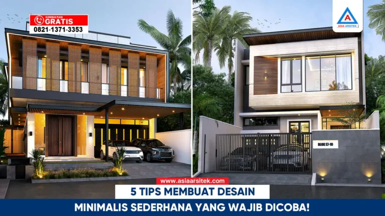Desain rumah minimalis sederhana dengan konsep modern, fungsional, dan nyaman