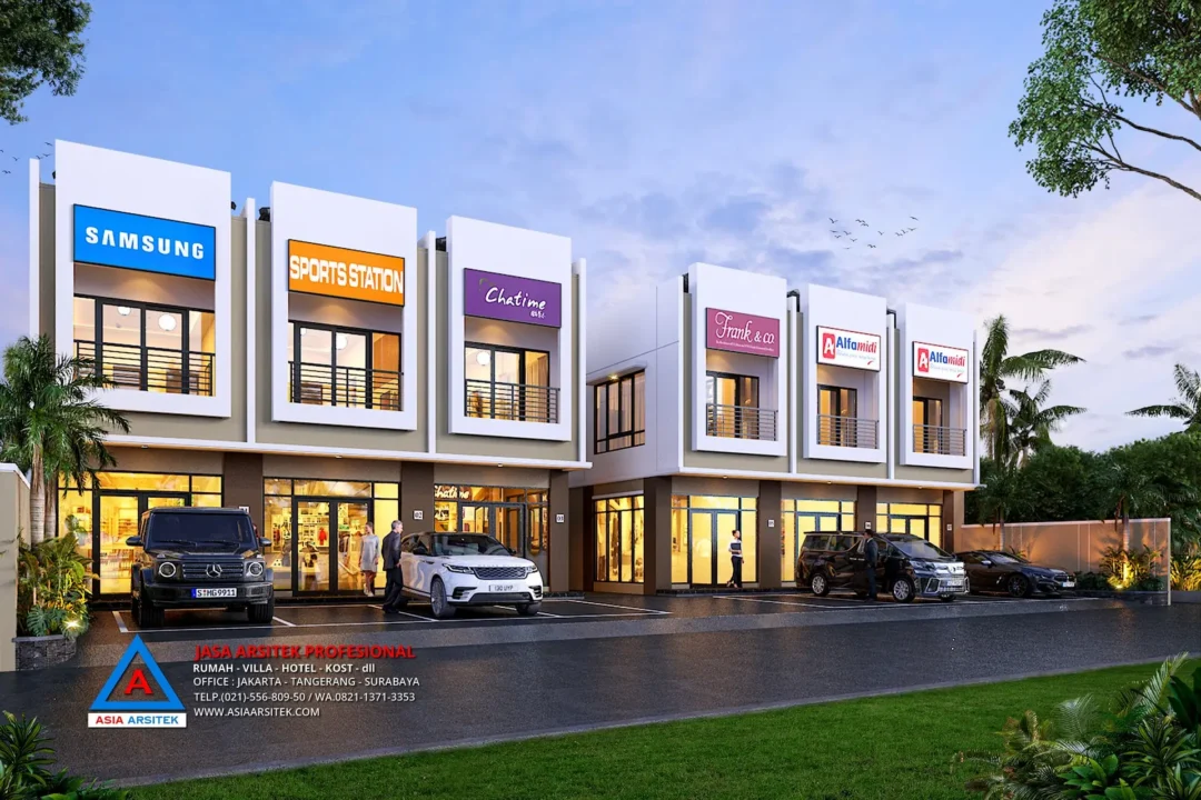 tampak depan Jasa Arsitek Desain Ruko 2 Lantai di Jatinegara Jakarta Timur, jasa desain rumah, jasa arsitek rumah, jasa desain interior, jasa desain rumah Jakarta Timur, jasa arsitek rumah Jakarta Timur, jasa arsitek Jakarta Timur