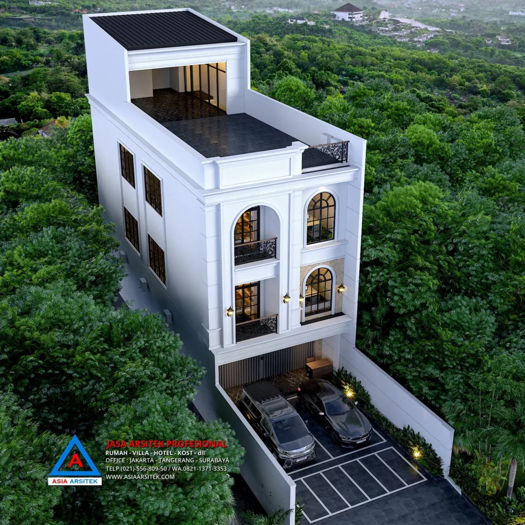 tampak atas Jasa Arsitek Desain Ruko 3 Lantai di Setiabudi Jakarta Selatan, jasa desain rumah, jasa arsitek rumah, jasa desain interior, jasa desain rumah Jakarta Selatan, jasa arsitek rumah Jakarta Selatan, jasa arsitek Kebumen, jasa desain ruko, jasa arsitek ruko,